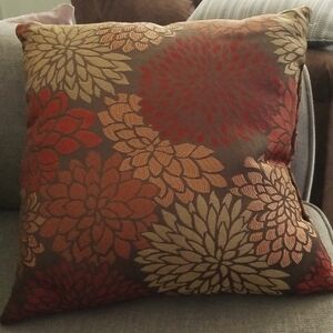 Earthtones Metallic Accent Throw Pillow